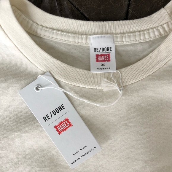 New RE/DONE x Hanes Vintage 90’s Motel Long Sleeve T-Shirt printed retro Y2K - Picture 12 of 16